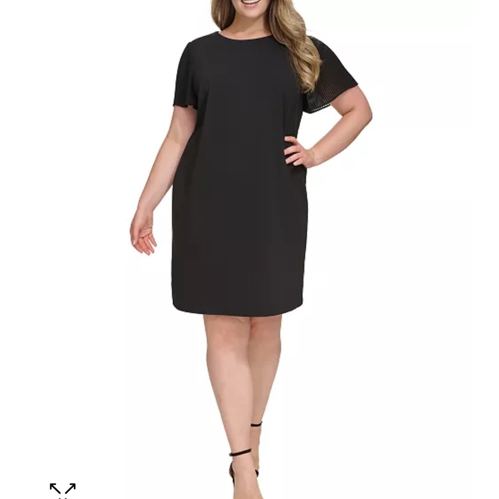 Plus Size Pleated Chiffon Tommy Hilfiger Dress